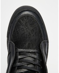 schwarze bedruckte hohe Sneakers von Criminal Damage