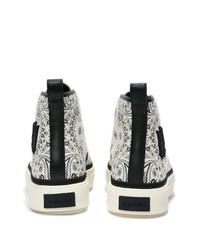 schwarze bedruckte hohe Sneakers von Amiri