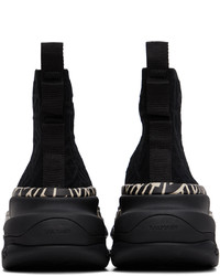 schwarze bedruckte hohe Sneakers von Balmain