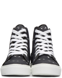 schwarze bedruckte hohe Sneakers von Kenzo