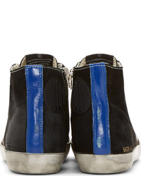 schwarze bedruckte hohe Sneakers von Golden Goose