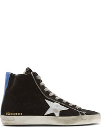 schwarze bedruckte hohe Sneakers von Golden Goose