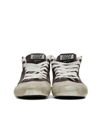 schwarze bedruckte hohe Sneakers von Golden Goose