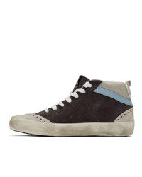 schwarze bedruckte hohe Sneakers von Golden Goose