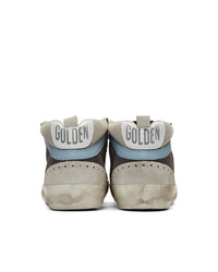 schwarze bedruckte hohe Sneakers von Golden Goose