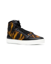 schwarze bedruckte hohe Sneakers von Versace