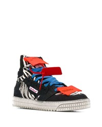 schwarze bedruckte hohe Sneakers von Off-White