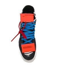 schwarze bedruckte hohe Sneakers von Off-White