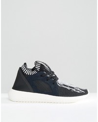 schwarze bedruckte hohe Sneakers von adidas