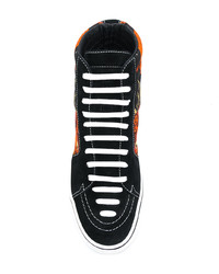 schwarze bedruckte hohe Sneakers von Givenchy