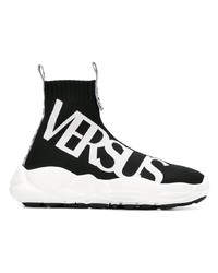 schwarze bedruckte hohe Sneakers von Versus