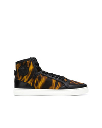 schwarze bedruckte hohe Sneakers von Versace