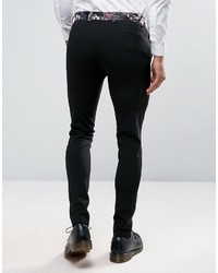 schwarze bedruckte Hose von Asos