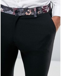 schwarze bedruckte Hose von Asos