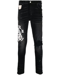 schwarze bedruckte Jeans von Amiri