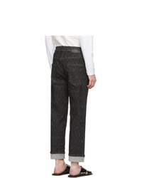 schwarze bedruckte Jeans von Neil Barrett