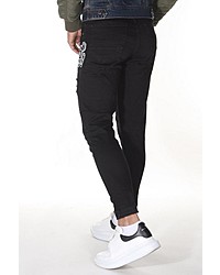 schwarze bedruckte Jeans von Bright Jeans