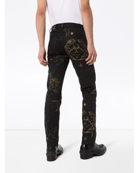 schwarze bedruckte Jeans von Casablanca