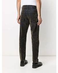 schwarze bedruckte Jeans von Diesel