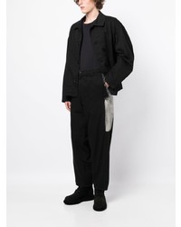 schwarze bedruckte Jeans von Yohji Yamamoto