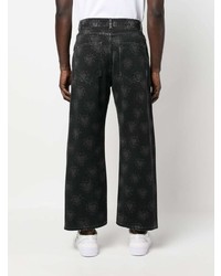 schwarze bedruckte Jeans von PACCBET