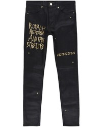 schwarze bedruckte Jeans von Ksubi