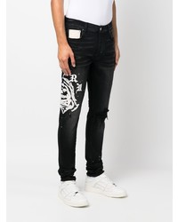 schwarze bedruckte Jeans von Amiri