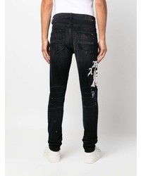 schwarze bedruckte Jeans von Amiri