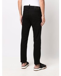 schwarze bedruckte Jeans von DSQUARED2