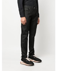 schwarze bedruckte Jeans von Roberto Cavalli