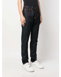 schwarze bedruckte Jeans von Evisu