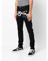 schwarze bedruckte Jeans von Ksubi