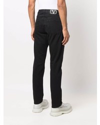schwarze bedruckte Jeans von Valentino
