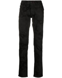 schwarze bedruckte Jeans von Philipp Plein