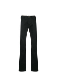 schwarze bedruckte Jeans von Raf Simons