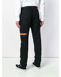 schwarze bedruckte Jeans von Heron Preston