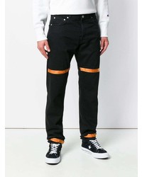 schwarze bedruckte Jeans von Heron Preston