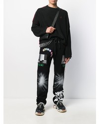 schwarze bedruckte Jeans von Off-White