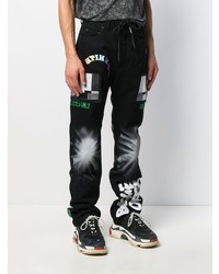 schwarze bedruckte Jeans von Off-White