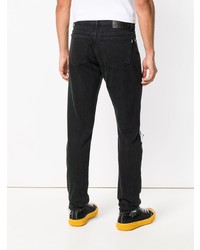 schwarze bedruckte Jeans von MSGM