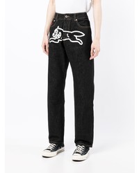schwarze bedruckte Jeans von Icecream