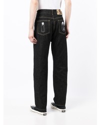 schwarze bedruckte Jeans von Icecream