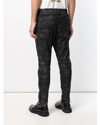 schwarze bedruckte Jeans von Diesel