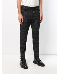 schwarze bedruckte Jeans von Diesel