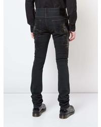 schwarze bedruckte Jeans von Fagassent