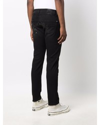 schwarze bedruckte Jeans von John Richmond