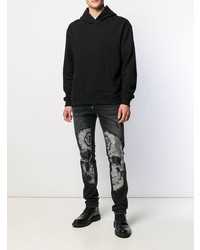 schwarze bedruckte Jeans von Philipp Plein