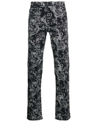 schwarze bedruckte Jeans von VERSACE JEANS COUTURE