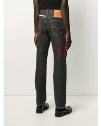 schwarze bedruckte Jeans von Heron Preston