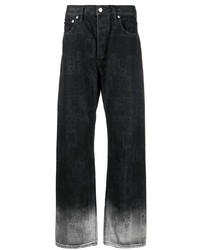 schwarze bedruckte Jeans von Wood Wood